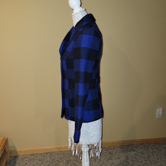 Rampage plaid pea coat - Picture 3 of 7